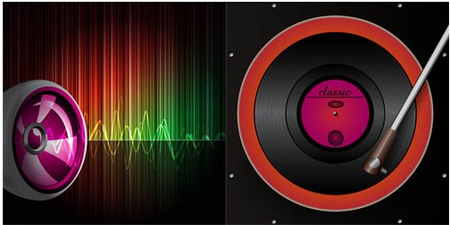 Music Style Backgrounds 34 vector material