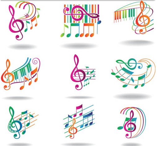 Music Symbols free design vectors