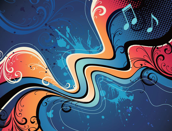 Music abstract background 1 vector