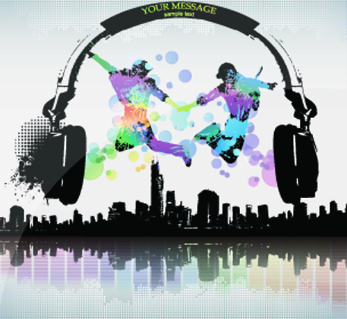 Music party background creative vector