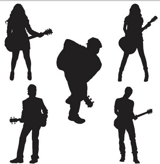 Musicians Silhouettes vector