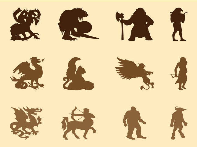 Mythological Creatures Graphics vector