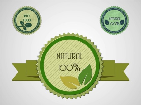 Natural Product Labels creative vector