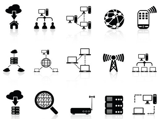 Network Icons 2 vectors material
