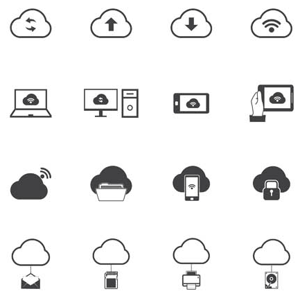 Network Icons Set vector