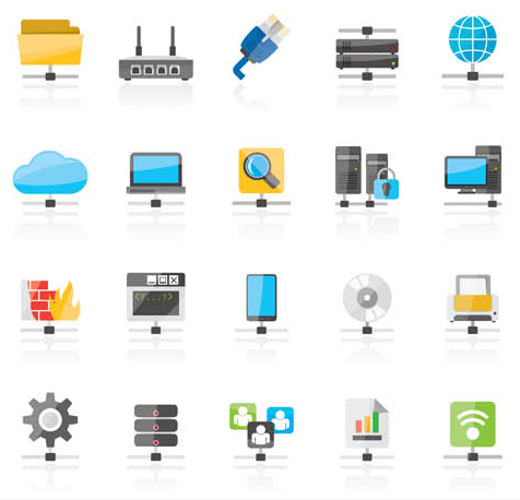 Network Icons graphic vector