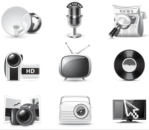 News Icons free vector graphic