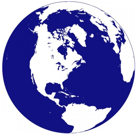 Northern Hemisphere Globe clip art vector