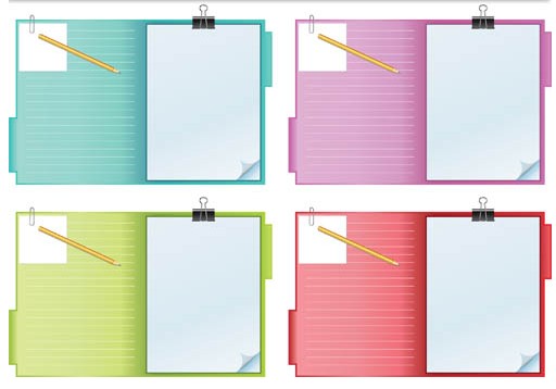 Notebook with Pensil vector