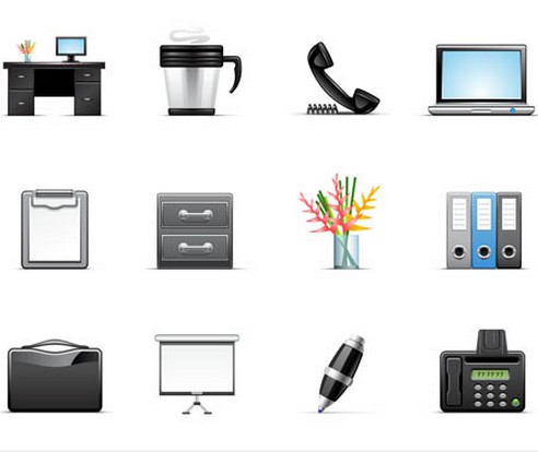 Office Icons free vector