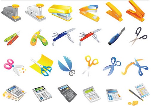 Office accessories Illustration vector