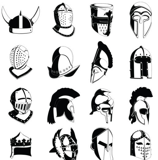 Old Helmets free vector design