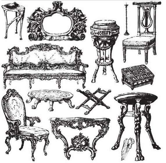 Old Style Furniture vector