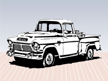 Old Truck Sketch vector