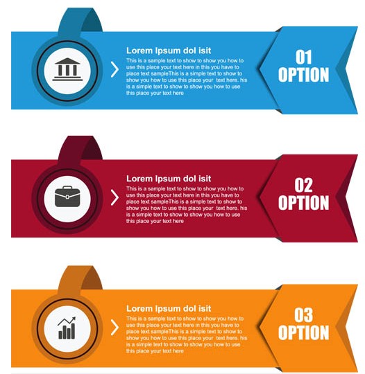 Option Banners graphic 3 vector