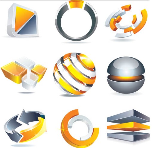 Orange Logo free set vector