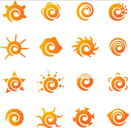 Orange Sun Logo vector