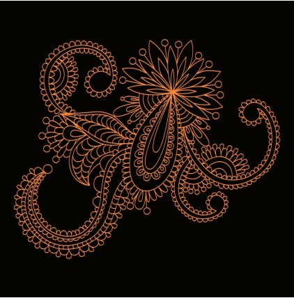 Orange lace 2 vector