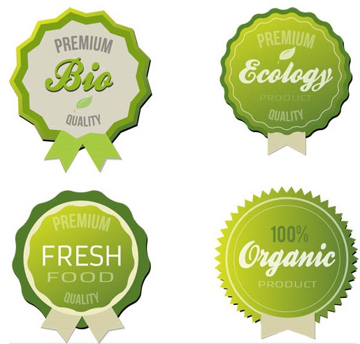 Organic Labels vector