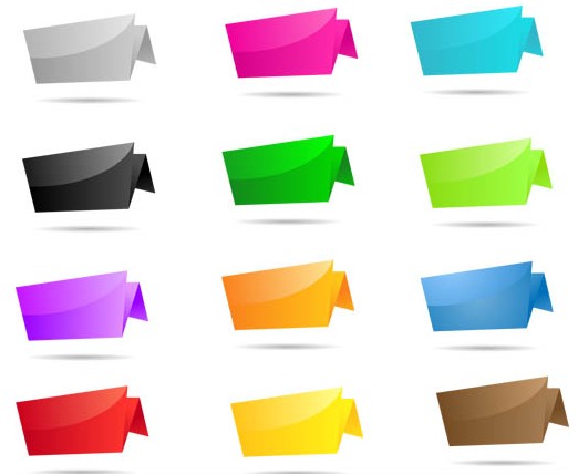 Origami Color Elements vector graphics