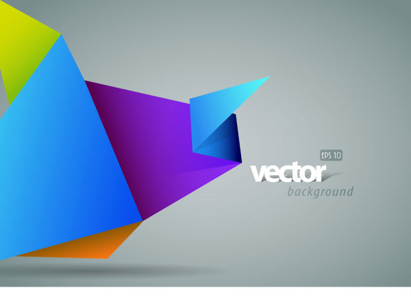 Origami color background vectors