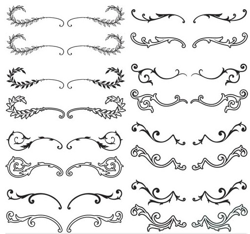 Ornament Borders Elements 2 vector graphic