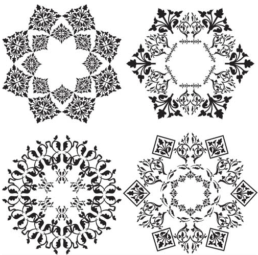 Ornamental Circle Elements vectors material