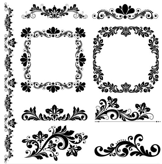 Ornamental Floral Elements 3 vector