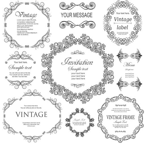 Ornamental Vintage Labels 5 vector