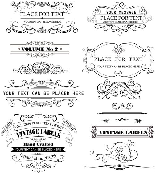 Ornamental Vintage Labels 7 vector