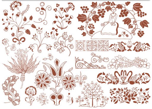Ornaments graphic vector material