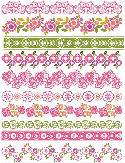 Ornate Floral Borders vector