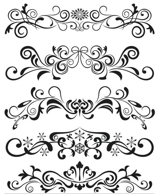 Ornate Floral Elements (Set 13) design vectors