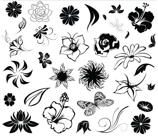 Ornate Floral Elements (Set 16) shiny vector