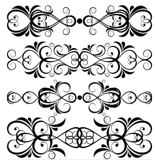 Ornate Floral Elements (Set 20) vector design