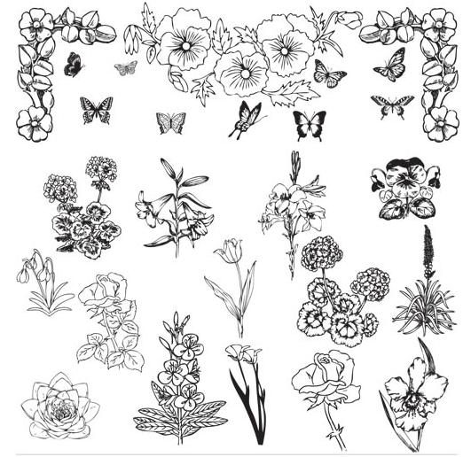 Ornate Floral Elements (Set 22) vector