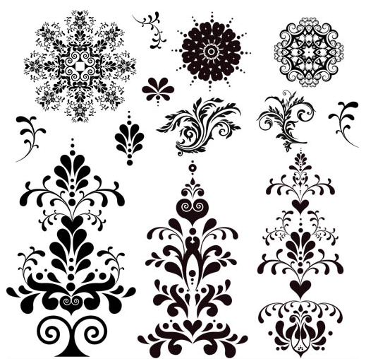 Ornate Floral Elements (Set 23) design vector