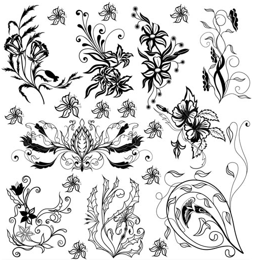 Ornate Floral Elements (Set 27) vector graphics