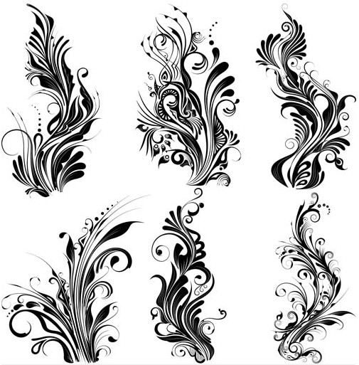 Download Ornate Floral Elements vector design free download