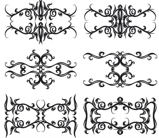 Ornate Swirl Elements 6 design vectors