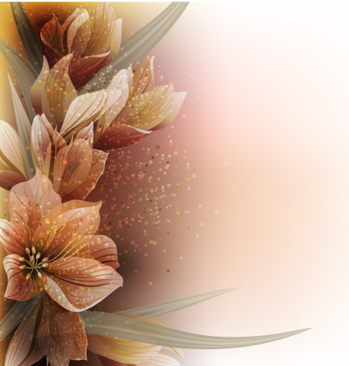 Ornate floral background 3 set vector