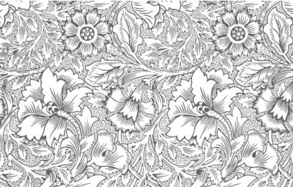 Ornate flower pattern vectors graphic