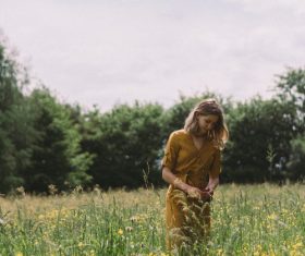 Outdoor life photo woman Stock Photo