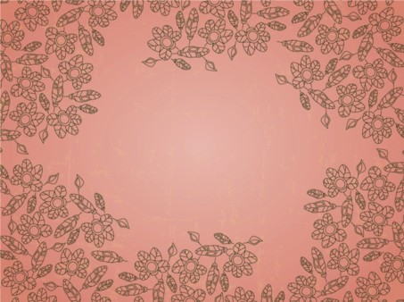 Outline Flowers background vector