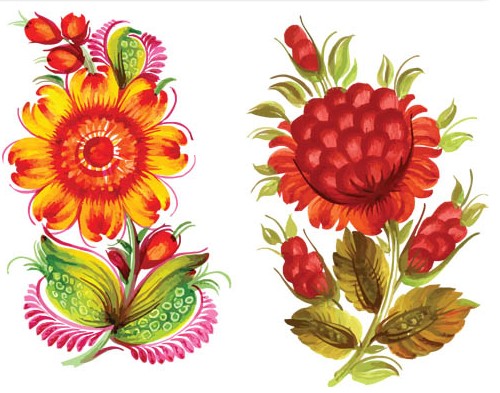 Painted Flowers graphic vectors