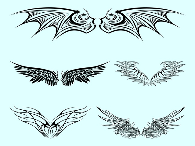 Pairs Of Wings free vector graphic