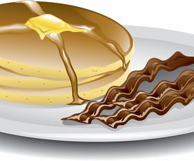 Pancake delicious food vector material 01