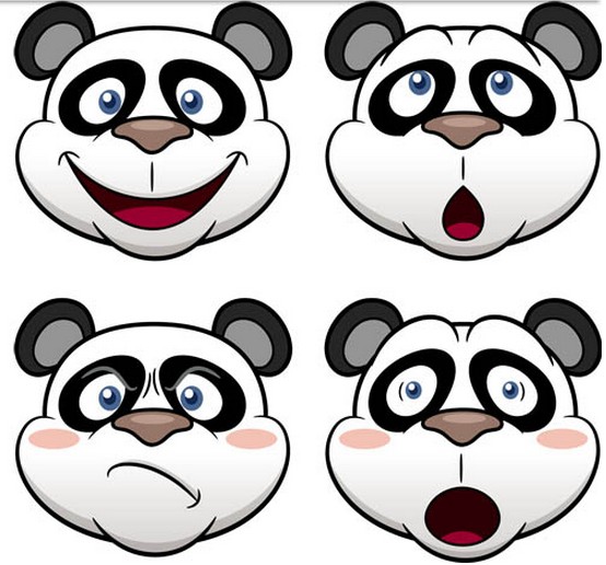 Pandas graphic vectors