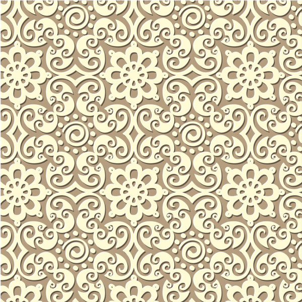 Paper floral pattern 1 vectors