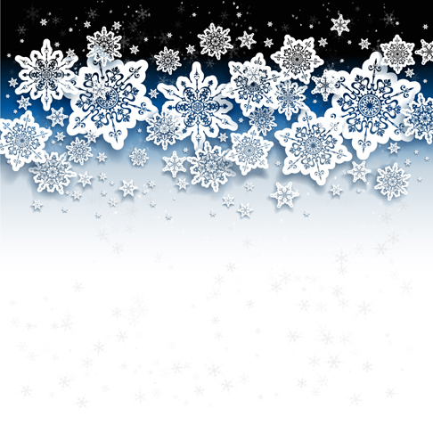 Paper snowflake background 2 creative vector